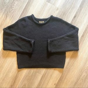 Rag Poets black cropped sweater xs